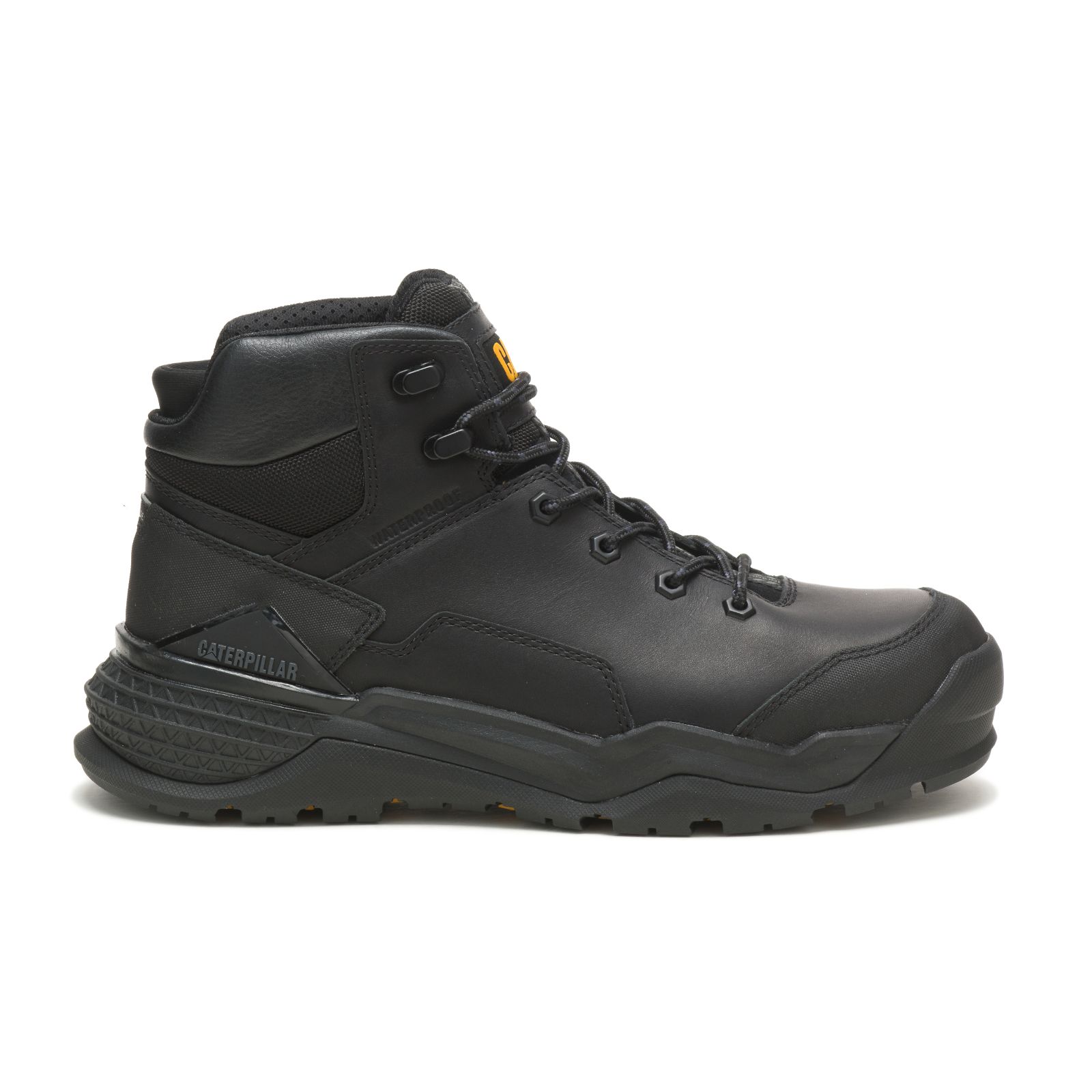 Caterpillar Men's Provoke Mid Waterproof Alloy Toe Work Boots Black CAT-72581